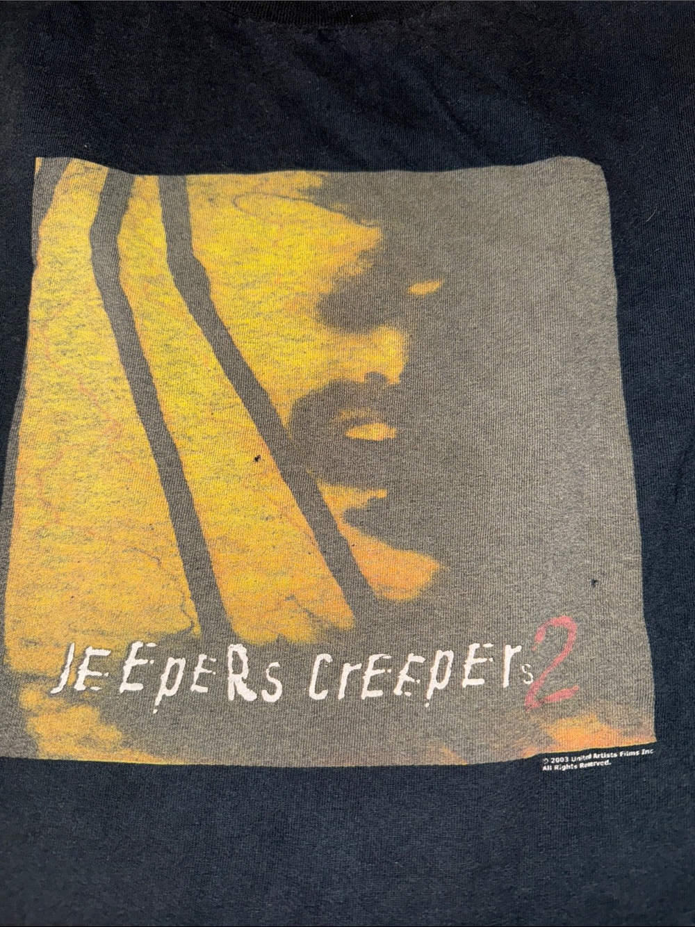 Jeepers Creepers 2 Graphic Tee - Black/Yellow cropped xl